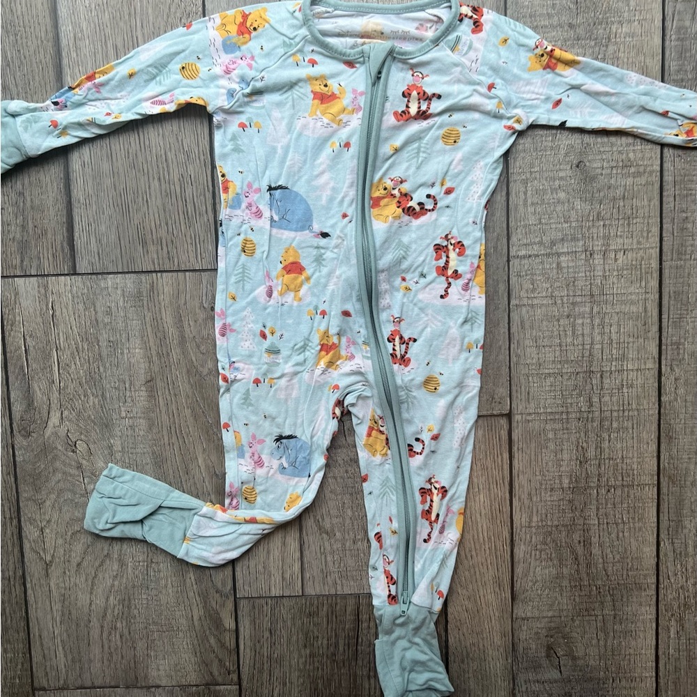 Little Sleepies 3-6 month Pooh zippie